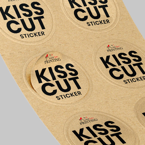 Kiss Cut Kraft Sticker